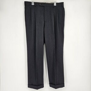 Brooks Brothers Pants Mens 35x32 Madison Wool Gray Casual Slacks Trousers